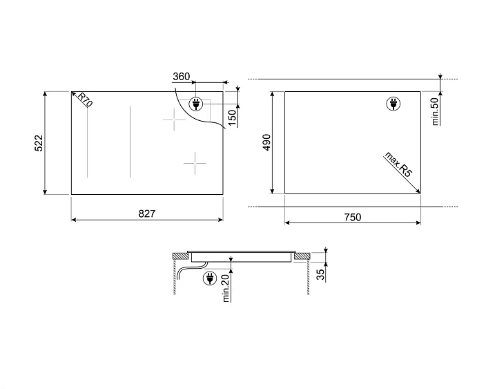 Варочная поверхность SMEG SISL7844MB