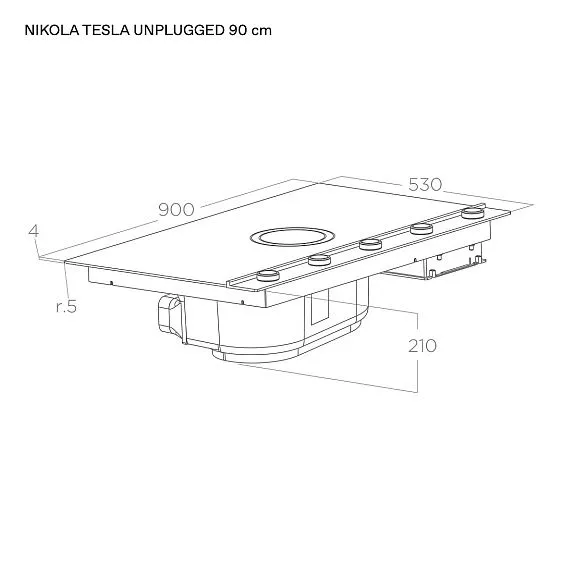 Варочная поверхность ELICA NIKOLATESLA UNPLUGGED EVO BL/A/90 (PRF0196324)