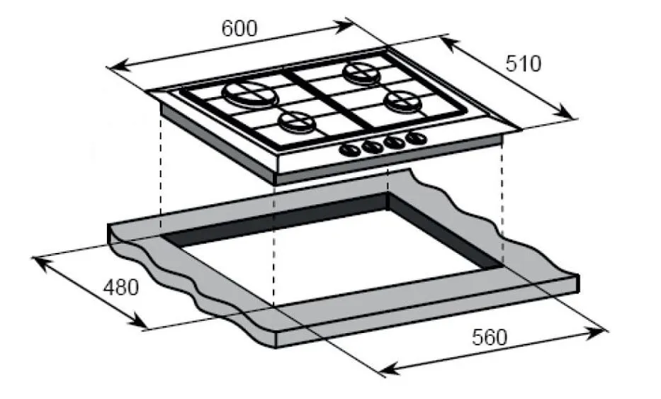 Варочная поверхность WEISSGAUFF HGG 641 BGh Nano Glass