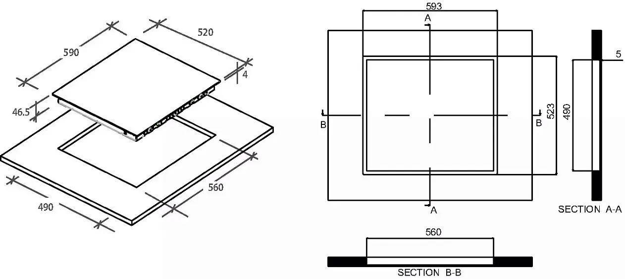 Варочная поверхность CANDY CEH6DXECTT/1