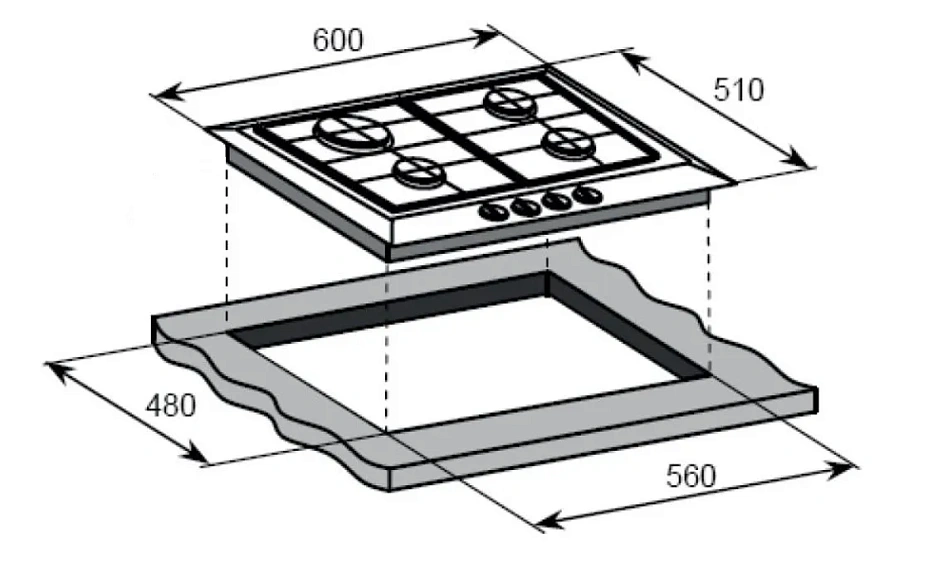 Варочная поверхность WEISSGAUFF HG 641 WFh