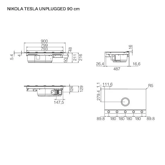 Варочная поверхность ELICA NIKOLATESLA UNPLUGGED EVO IX/A/90 (PRF0196326)