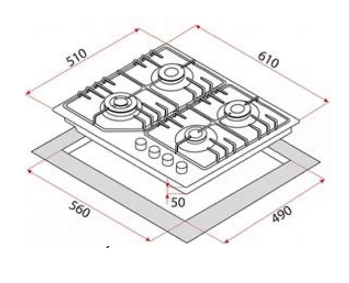 Варочная поверхность KONIGIN Blaze 604 IX