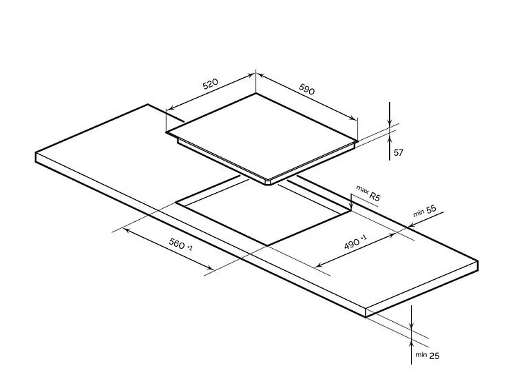Варочная поверхность LEX EVI 640 R2 I BL