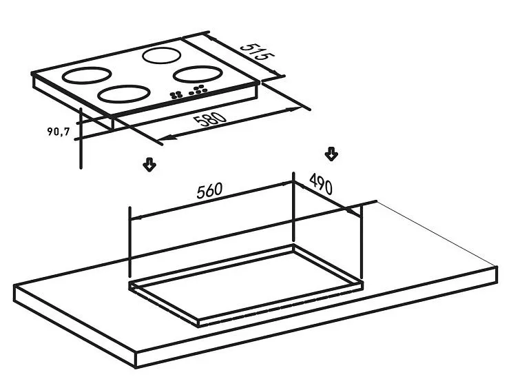 Варочная поверхность OASIS P-MIRP