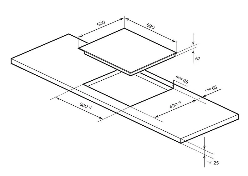 Варочная поверхность LEX EVI 640-1 F I DS