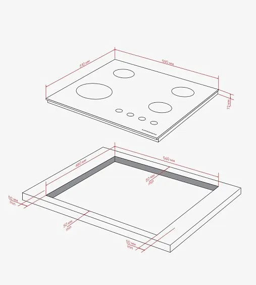 Варочная поверхность KUPPERSBERG TG 62 B