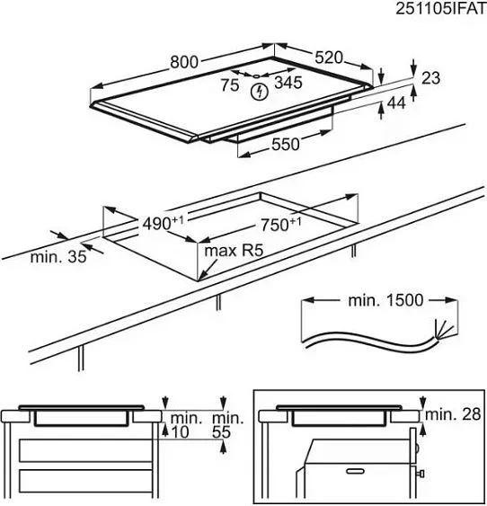 Варочная поверхность AEG NII84B30AZ