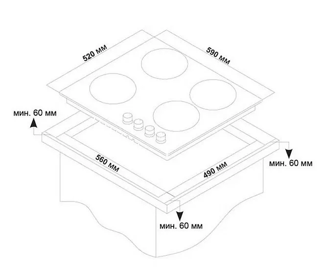 Варочная поверхность ARDO GH63G1WFCB2