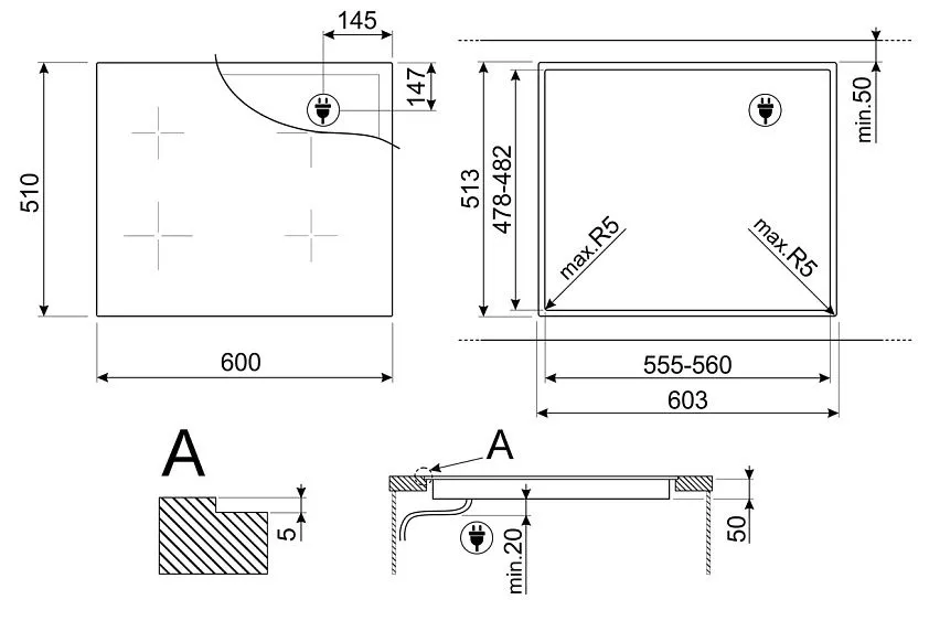 Варочная поверхность SMEG SIM3644D