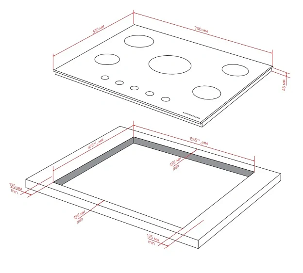 Варочная поверхность KUPPERSBERG FS 76 B