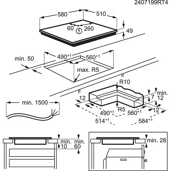 Варочная поверхность ELECTROLUX EIS62453IZ