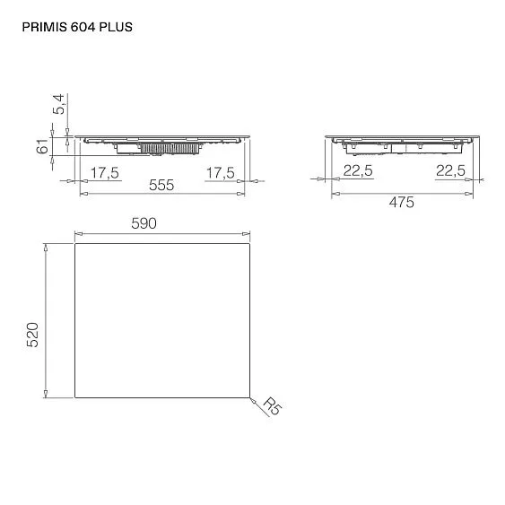 Варочная поверхность ELICA PRIMIS 604 PLUS BL (PRF0199861)