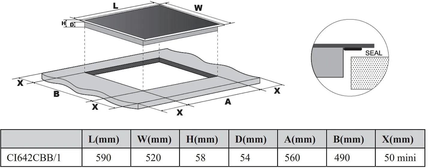 Варочная поверхность CANDY CI642CBB/1