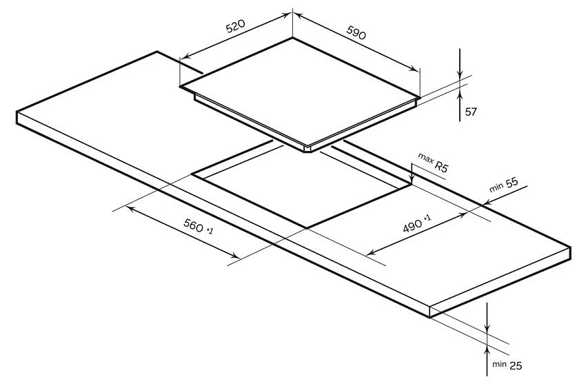 Варочная поверхность LEX EVI 640A I GR