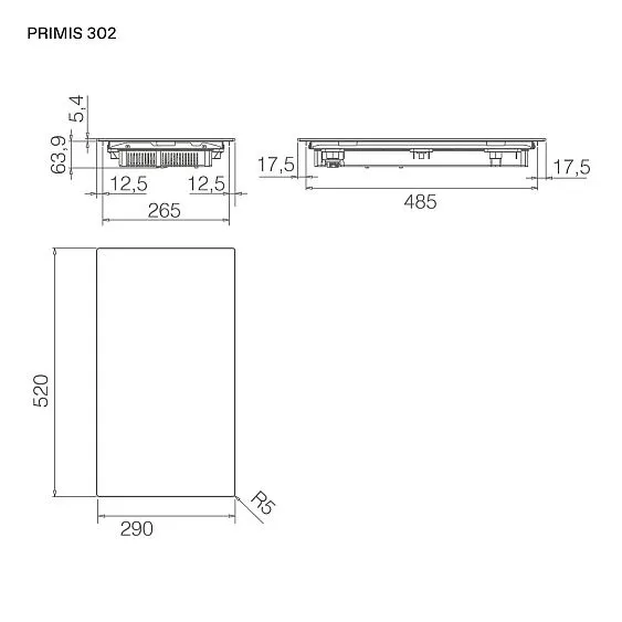 Варочная поверхность ELICA PRIMIS 302 BL (PRF0199858)