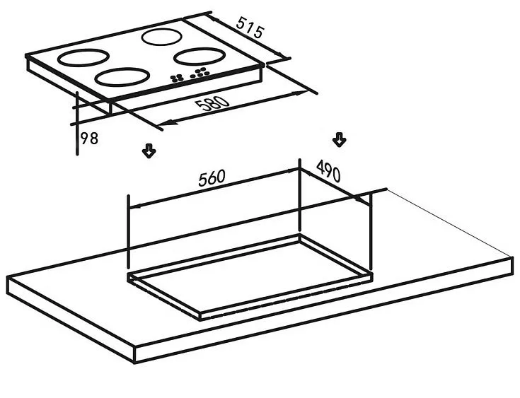 Варочная поверхность OASIS P-MEN