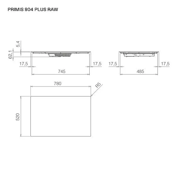Варочная поверхность ELICA PRIMIS 804 PLUS BL (PRF0199862)