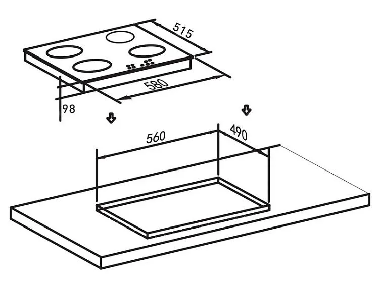 Варочная поверхность OASIS P-MEB