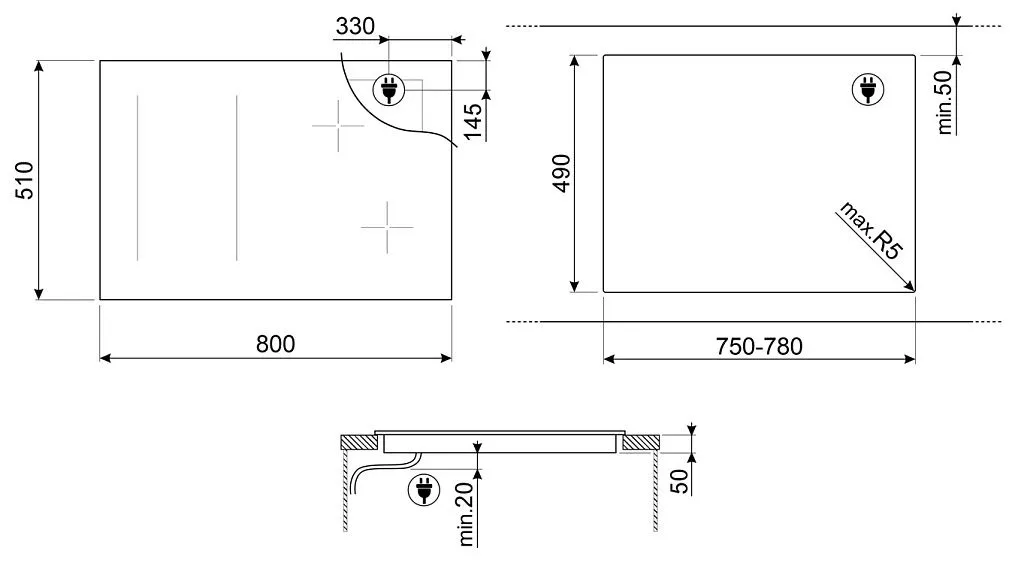 Варочная поверхность SMEG SIM3864N