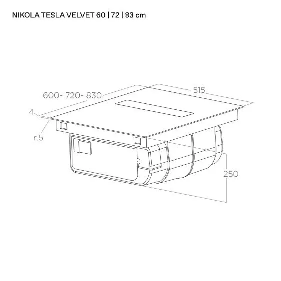 Варочная поверхность ELICA NIKOLATESLA VELVET BL/A/83 (PRF0196872)