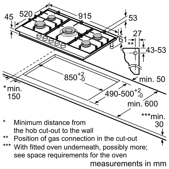 Варочная поверхность BOSCH PCR9A5I90M