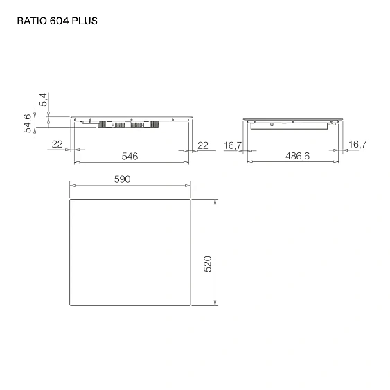 Варочная поверхность ELICA RATIO 604 PLUS BL (PRF0183903)