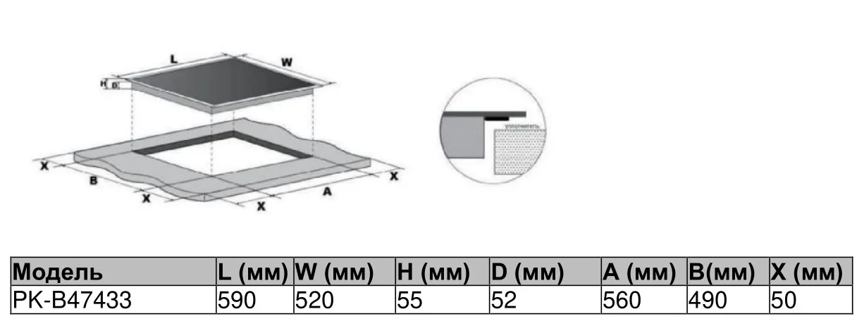 Варочная поверхность SIMFER H60I74S003
