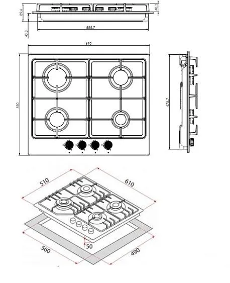 Варочная поверхность KONIGIN Spark 604 BK