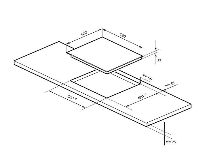Варочная поверхность LEX EVI 640 F I DS