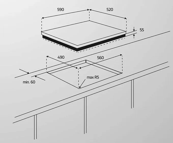 Варочная поверхность SIMFER H60Q40B025