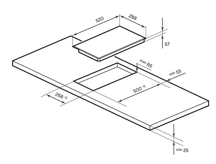 Варочная поверхность LEX EVI 321 F I DS