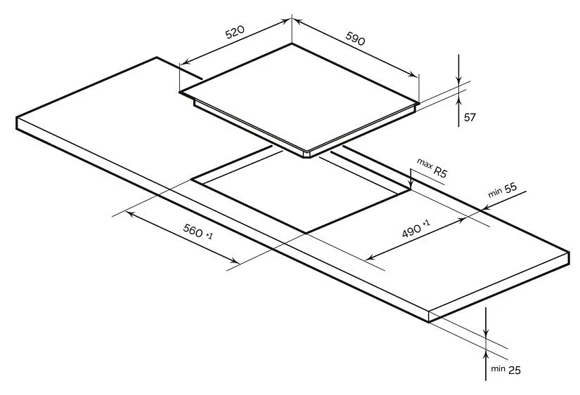 Варочная поверхность LEX EVI 641С I BL