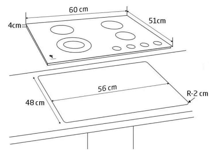 Варочная поверхность LEONORD LEG-60408GB