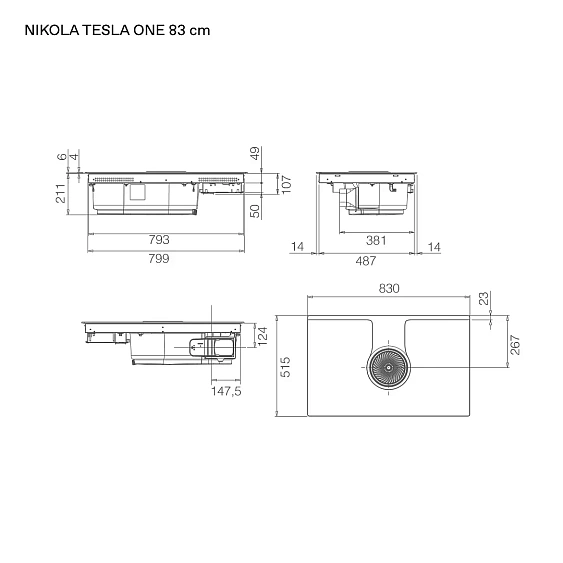 Варочная поверхность ELICA NIKOLATESLA ONE EVO BL/A/83 (PRF0196318)