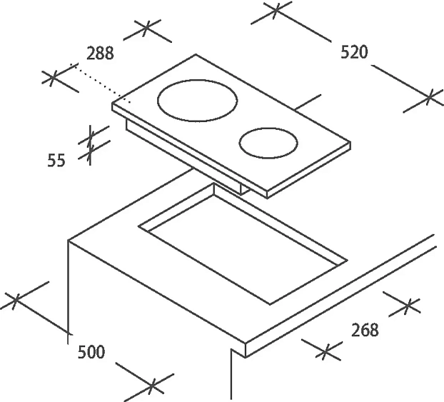 Варочная поверхность CANDY CEHDD30TCT/1