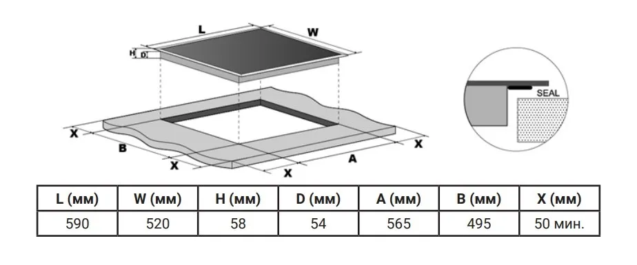 Варочная поверхность HIBERG i-MSD 6249 B