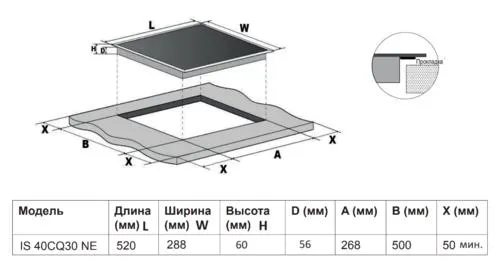 Варочная поверхность INDESIT IS 40CQ30 NE