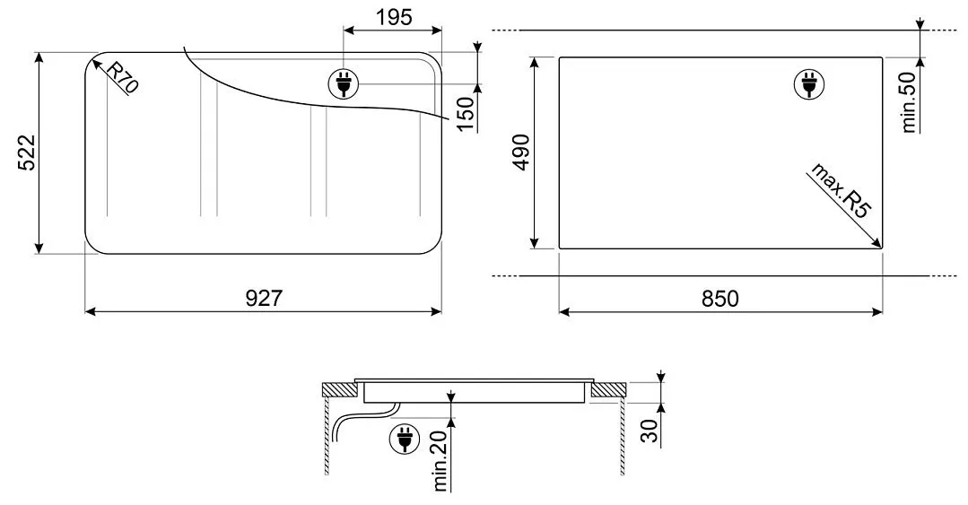 Варочная поверхность SMEG SISL7964MB