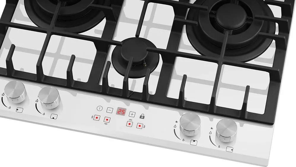 Варочная поверхность WEISSGAUFF HGG 642 BGW Double Wok Timer