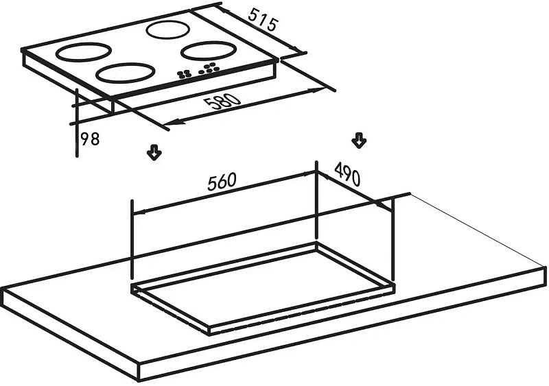 Варочная поверхность OASIS P-BSW