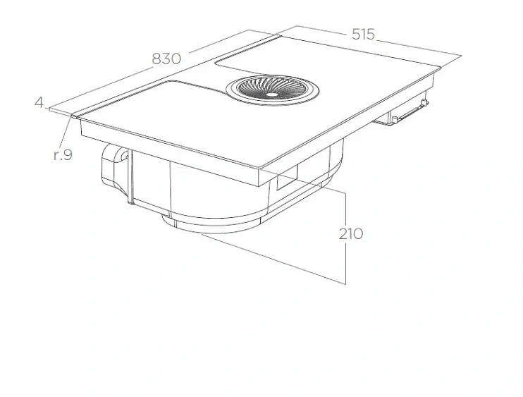Варочная поверхность ELICA NIKOLATESLA ONE HP RAW BR/A/83 (PRF0200577)