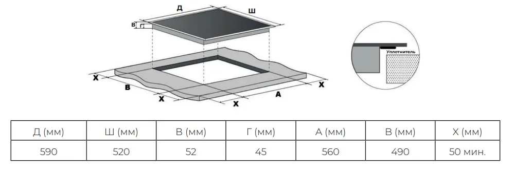Варочная поверхность HAIER HHK-C63NDB