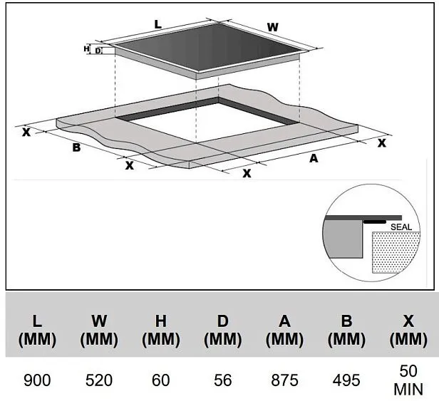 Варочная поверхность BERTAZZONI P905I2M30NVS