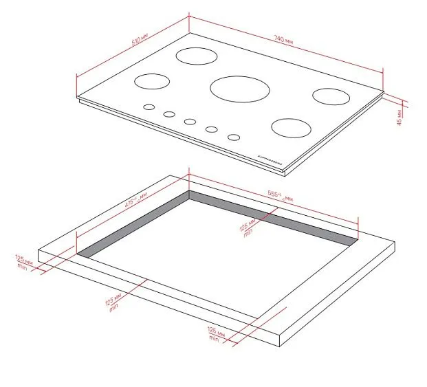 Варочная поверхность KUPPERSBERG FG 76 B