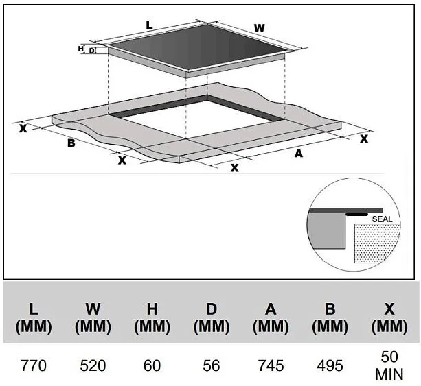 Варочная поверхность BERTAZZONI P784I1M30NVS