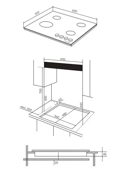 Варочная поверхность KUPPERSBERG FG 61 B