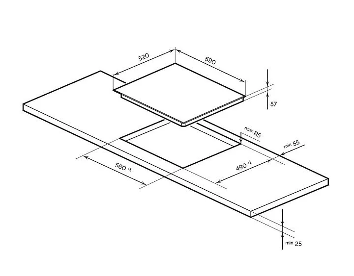 Варочная поверхность LEX EVI 640-1 F I DS