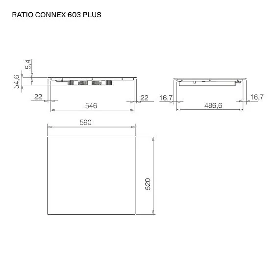Варочная поверхность ELICA RATIO CONNEX 603 PLUS RAW (PRF0210634)