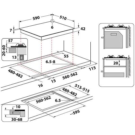Варочная поверхность WHIRLPOOL AKT616/NB